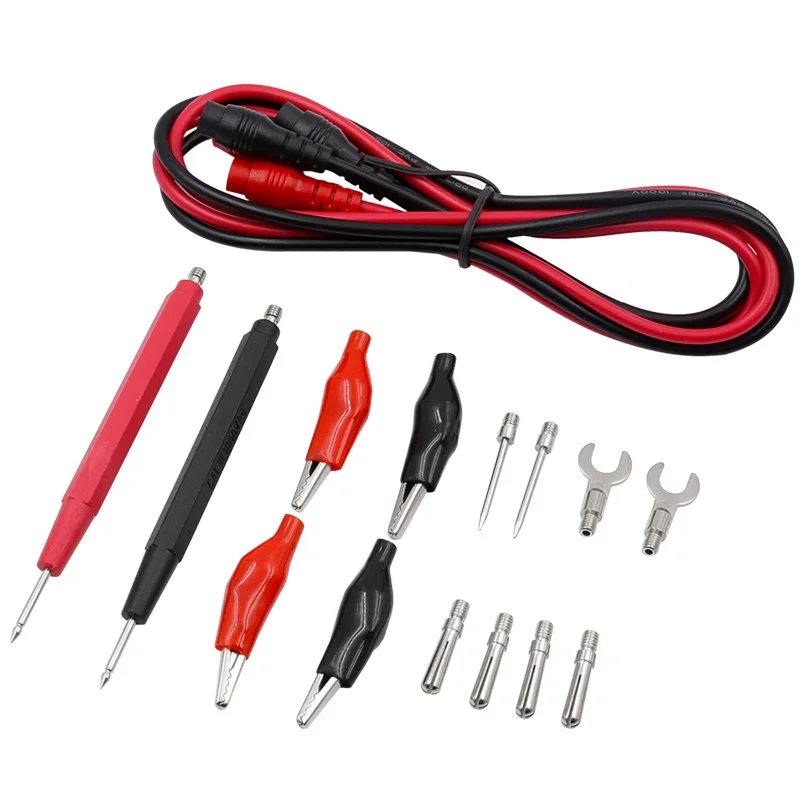 16 pçs em 1 conjunto universal multímetro digital sonda 90cm ponta da agulha sonda teste leva pino fio caneta cabo linha de teste sortimento kit