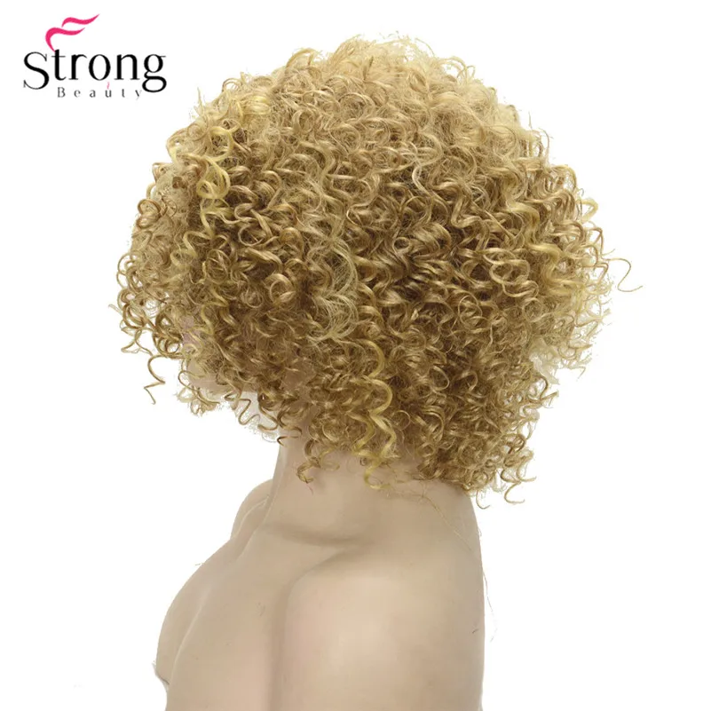 StrongBeauty Synthetic Afro Kinky Curly Wig Golden Heat Resistant Hair Wigs for Women COLOUR CHOICES