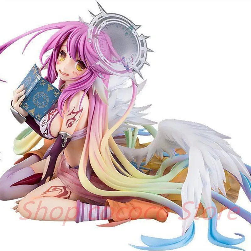 Anime No Game No Life Jibril Angel Wings PVC Figure Action Figure Collectible Model Doll Toys 14cm