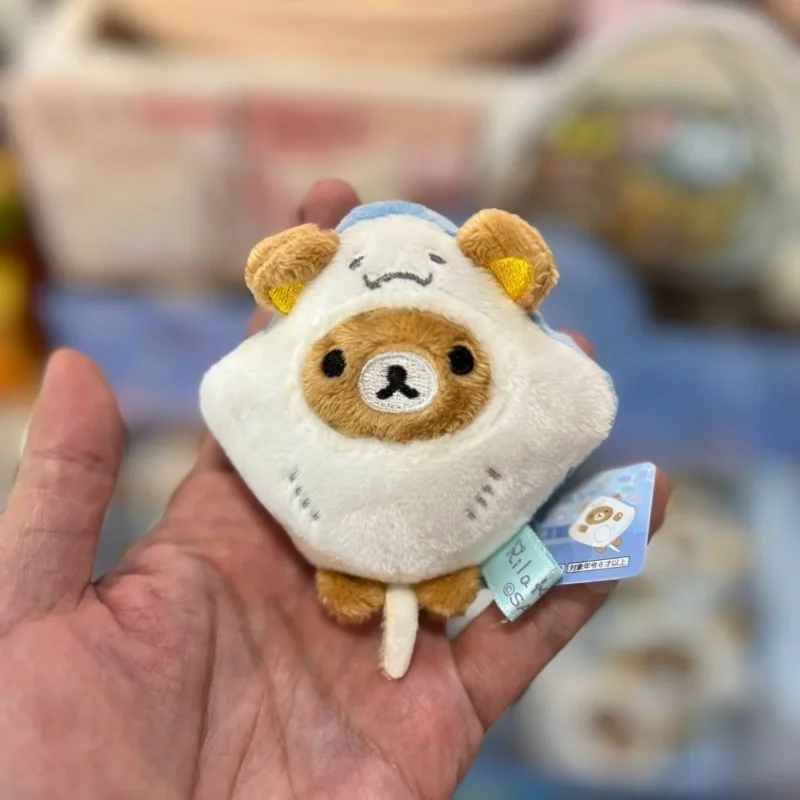 Rilakkuma Plush Keychain Mini Bear Soft Bag Charm Cute Cartoon Stuffed Pendant Festival Gift Christmas Gift
