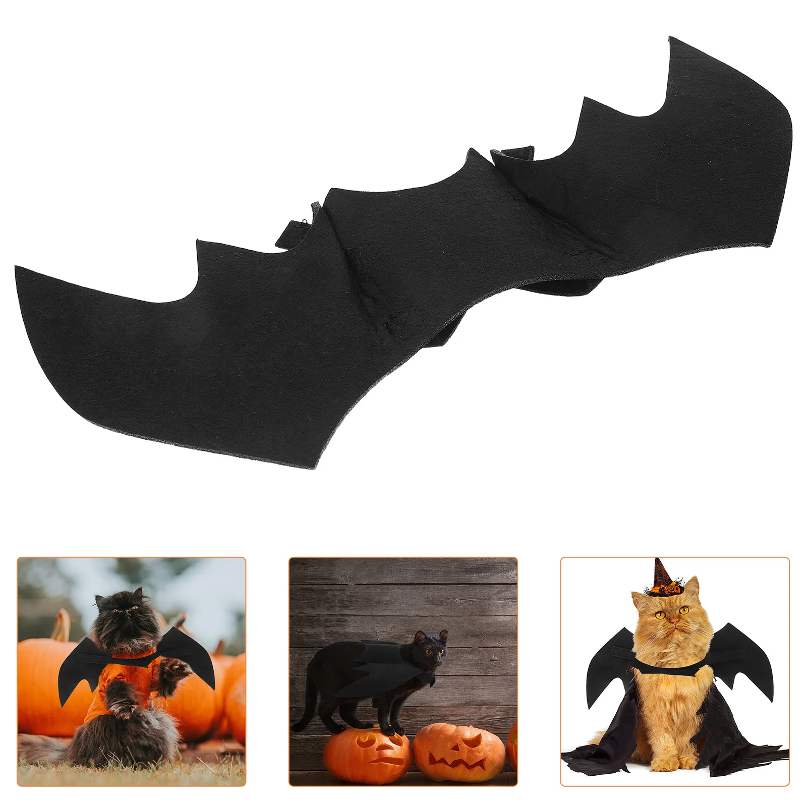

Kisangel Pet Bat Wing Halloween Costume for Cat Dog Cosplay Dress Up Black Accessory