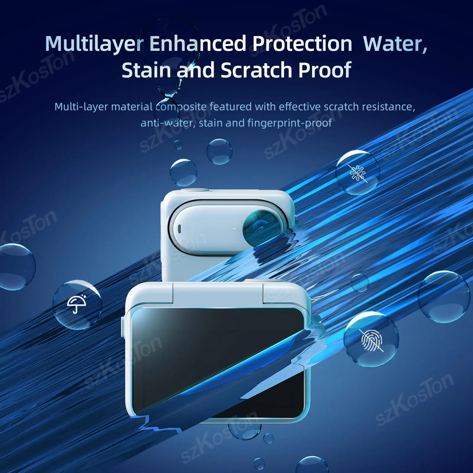 واقي شاشة LCD من الزجاج المقسى ، غطاء شاشة لكاميرا الحركة Insta GO 3S ، ملحقات حافظة GO3S Insta360