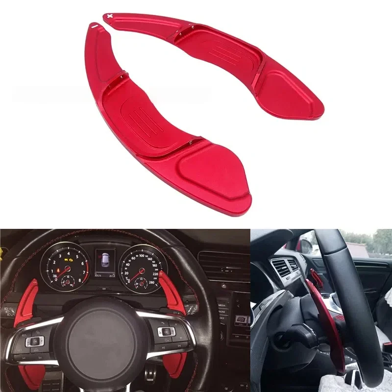 

Для Golf 7 Sagitar GLI R-Line Scirocco Lamando GTS POLO GTI Автомобильные рулевые лепестки переключения передач Алюминиевые лепестки переключения передач Модифицированный автомобиль