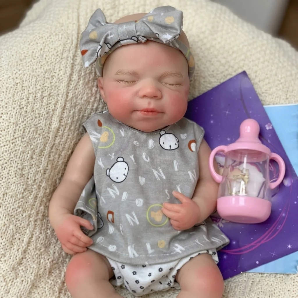 13 Inch Solid Silicone Bebe Reborn Doll Handmade Lifelike Pascale Doll Toy For Christmas Gifts