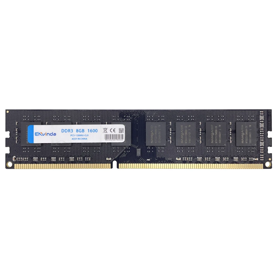 Envinda 4GB 8GB Desktop Memoria Ram DDR3 DDR3L 1600MHz PC3-12800U PC3-10600 DIMM 1.5V 1.35V Non-ECC Memory