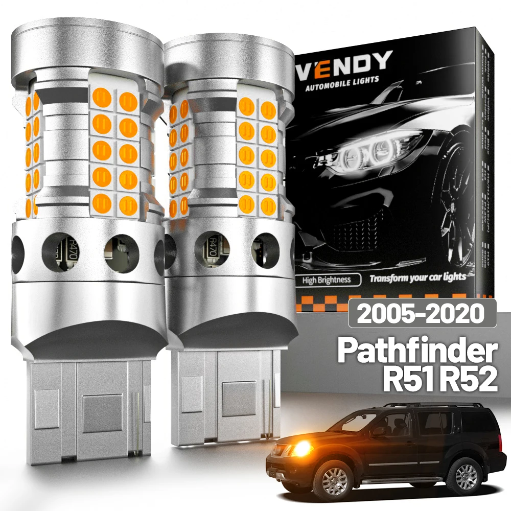 

2pcs LED Turn Signal Light For Nissan Pathfinder R51 R52 2005-2020 Turning Lamp 2012 2013 2014 2015 2016 2017 Canbus Accessories