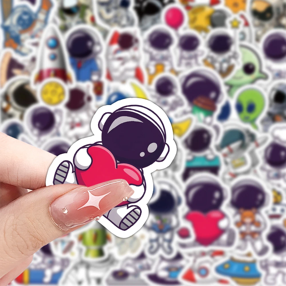 10/30/60PCS Coole Spaceman Graffiti Aufkleber Lustige Astronaut Cartoon Aufkleber Notebook Telefon Gitarre Helm Wasserdichte Aufkleber kind Spielzeug