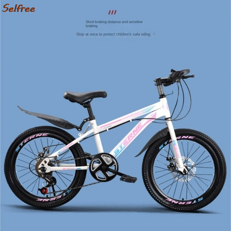 Selffree Kinderfahrräder für Jungen und Mädchen im Alter von 6 bis 12 Jahren, Teenager, variable Geschwindigkeit, Stoßdämpfung, Doppelscheibenbremse, Mountainbikes 2025