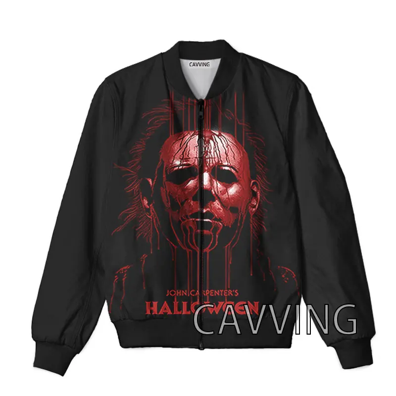 New Fashion Women/Men's 3D Print  Halloween Movie Myers  Zipper Bomber Jackets Men Overcoat Mens Coat Zip Up Jackets  K02