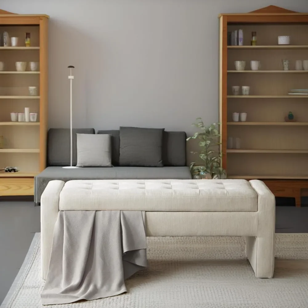 End of Bed Bench with Soft Close Lid - Stylish Storage and Seating Solution for Your Bedroom