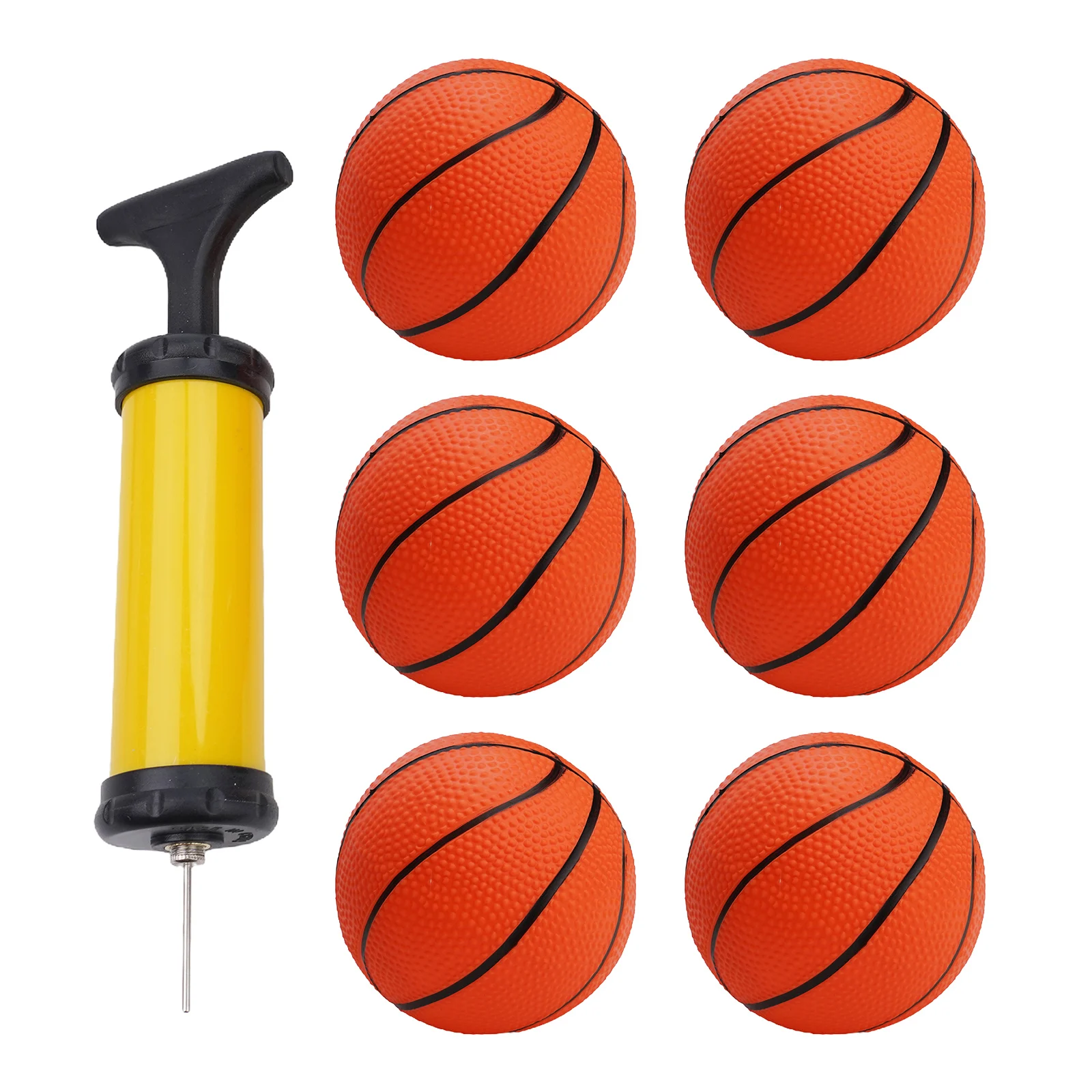 

High quality New Practical Useful Basketball Pvc Happily Kids Small Sports Toy With Pump 6pcs Ball Children Games