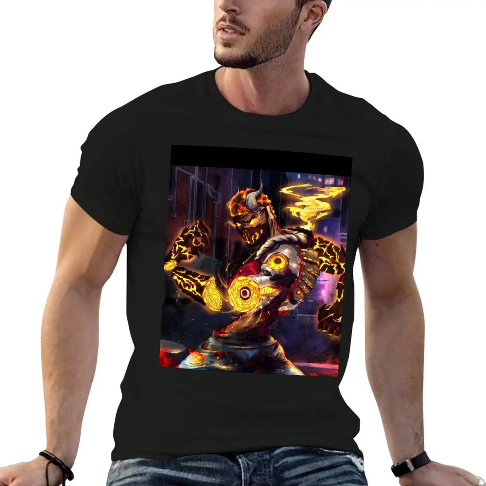 

Ifrit Cyborg T-Shirt man clothes tees heavyweights oversized t shirts for men