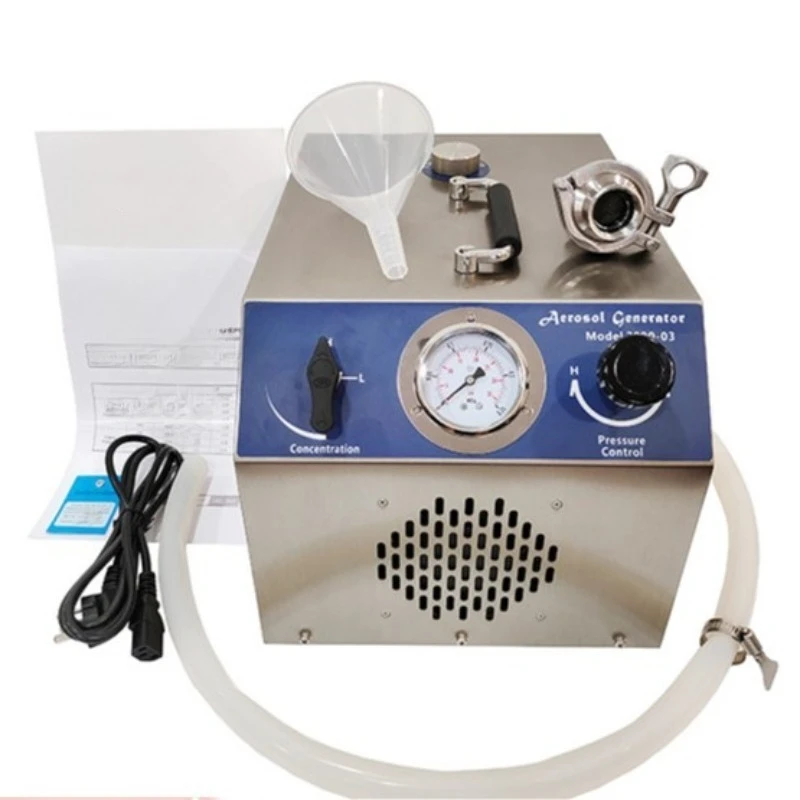 

Cold smoke aerosol generator, no compressed air source required, stainless steel portable case