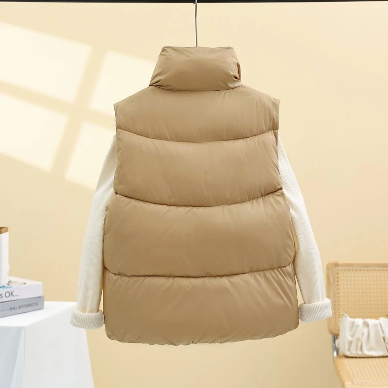 Cotton Vest Women Warm Cotton-Padded Autumn/Winter Fashionable New Loose-Fit Thin Shoulder Jacket Ideal For Cold Weather Scenari