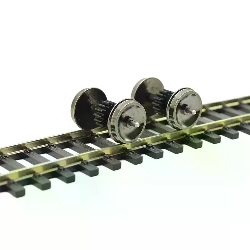 2pc Scale 1:87 Model Model Accessory Ho Wheels Upgrade Dc Wheel Set for Trains Railroad Gauge Diy