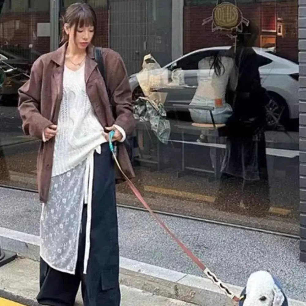 

New Y2k Lace Layered Gauze Skirt Open Skirt Matching Pants Spicy Girl Stacked Skirt With Tie Up Skirt With Tie Up Girl