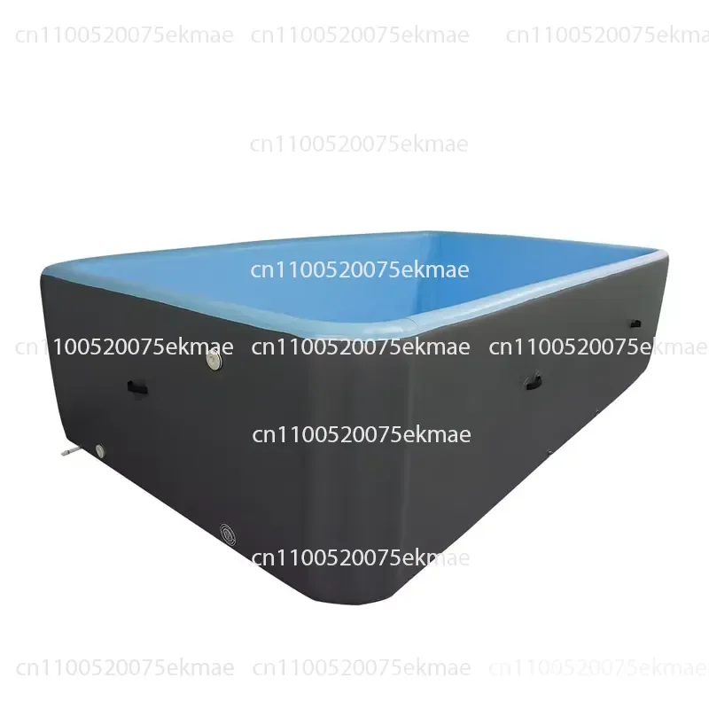 Large PVC Drop-in Inflatable Above-ground Pool with Filter Pump for Summer Play in The Backyard