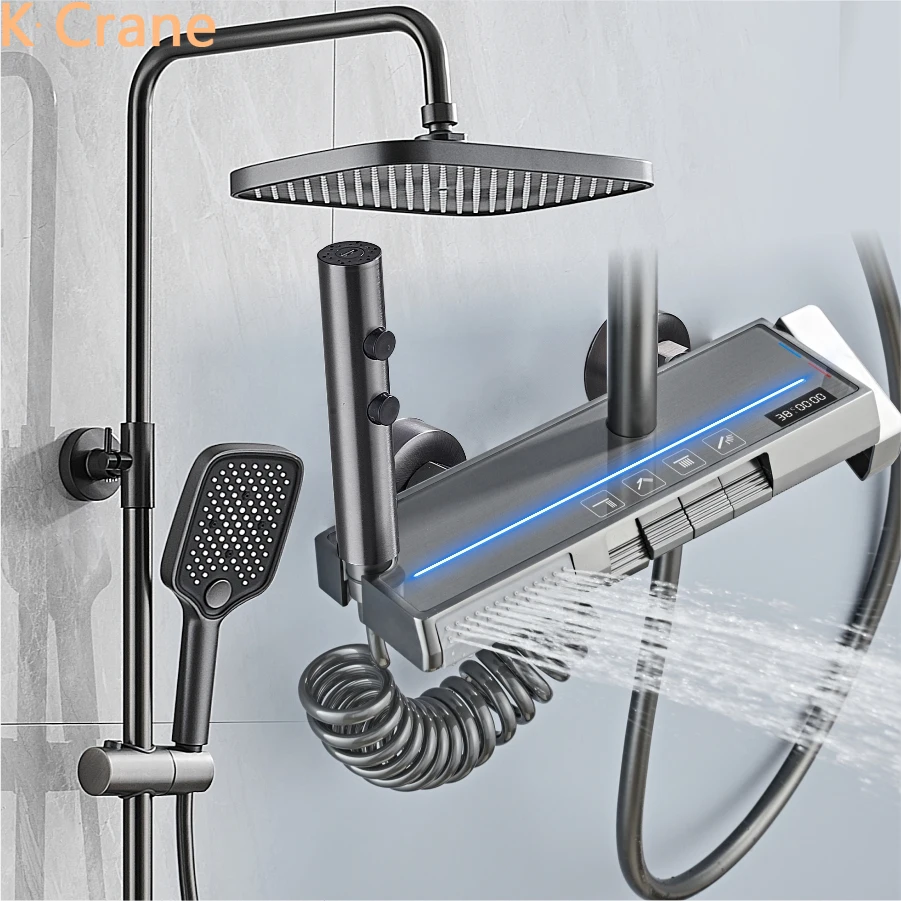 

Back Shower Spray Shower Set Bathroom Hot Cold Mixer Rain Shower System Bathtub Wall Mount SPA Rainfall Atmosphere Faucets Tap