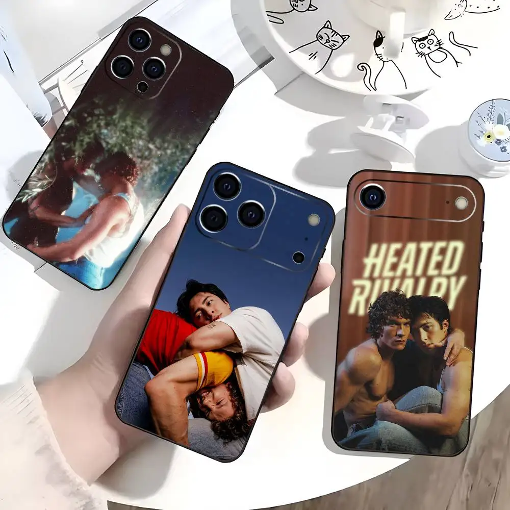 

H-Heated Rivalry Phone Case For IPhone 17,16,15,14,13,12,11,Plus,Pro,Max,Plus,XS,soft case Black silicone