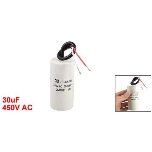 2-Wired Cord 30uF 450VAC 50/60Hz CBB60 Motor Start Run Capacitor