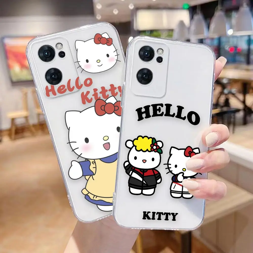 Clear Case RENO7 Cover For OPPO RENO 7 6 4 4F F21 7 6 6Z 5 5F 3 2Z FIND X5 X X3 PRO LITE 5G 4G Case Hello kitty Birthday Party