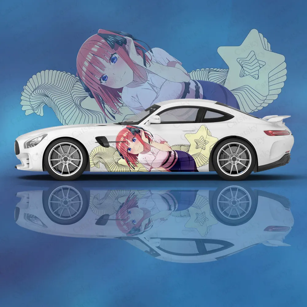 NakanoNino Anime Girl Itasha Car Wrap Protect Stickers Car Decal Creative Sticker Car Appearance Modification Decorative Sticker