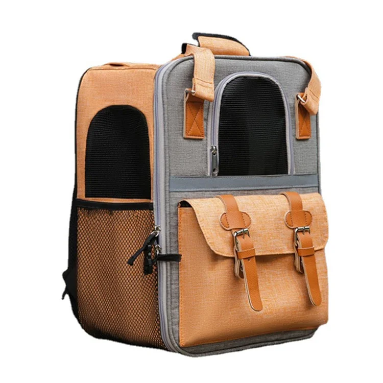 Airline approved Pet Transport Breathable pet Backpack transport bags Pet travel transport bags for small dogs and cats