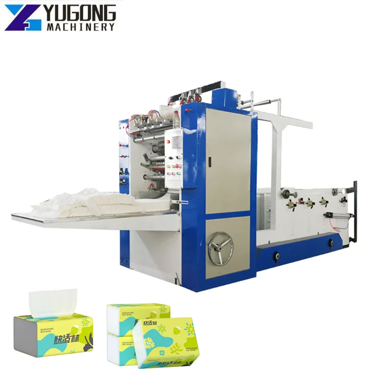 YG Automatic 2 Line Facial Tissue Machine with Edge Embossing Paper Facial Napkin Machine