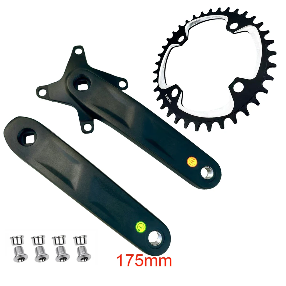 Mountainbike-Kinderkurbelarm-Set, quadratisch, konische Kurbelgarnitur, 1 x 104 BCD, schmale breite Zähne, Single-Speed-Kettenblatt, Kettenblatt, 30 Zähne, 32 Zähne, 42 Zähne – Detail 15