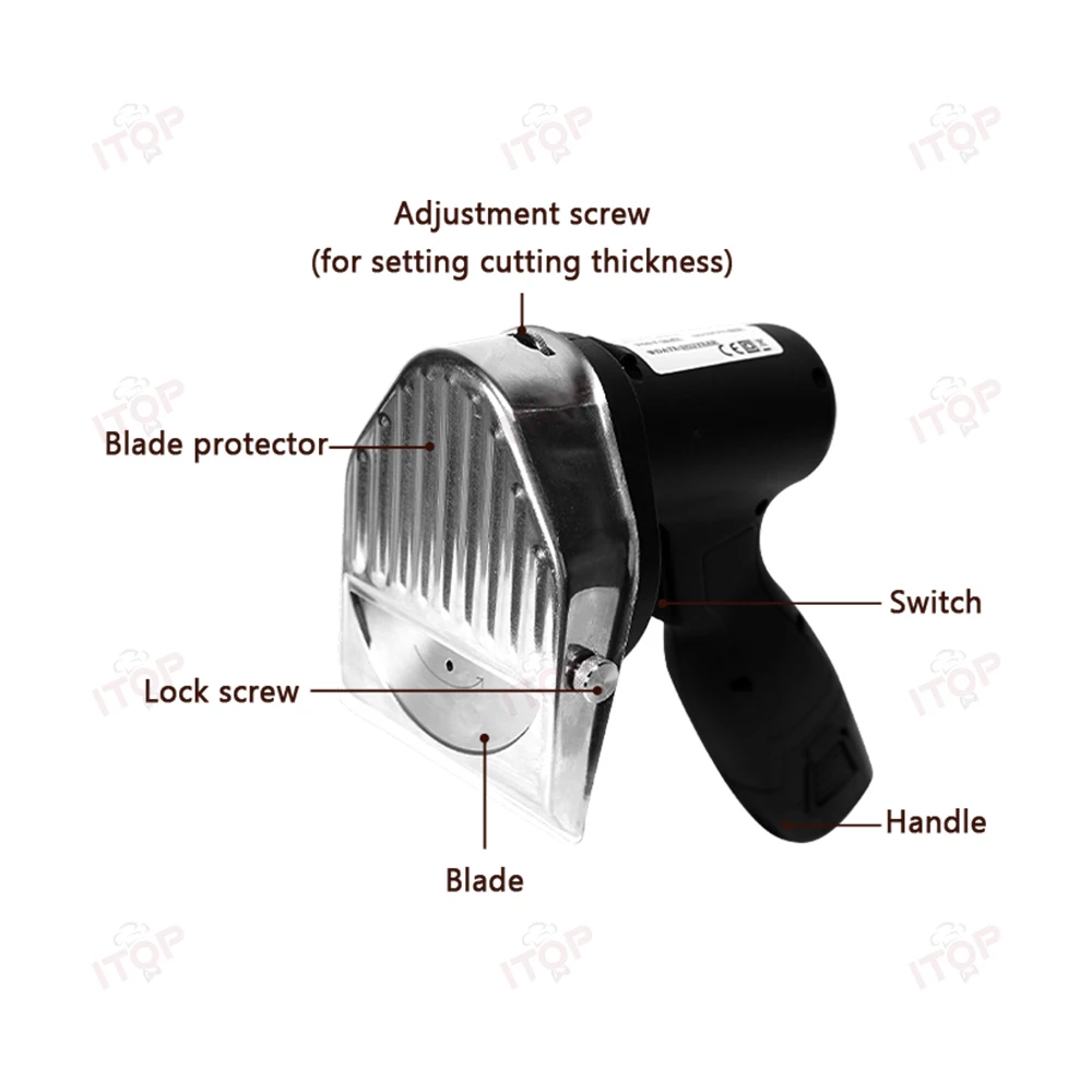 ITOP Electric Kebab Slicer Meat Slicer Shawarma Meat Slicer Gyro Meat Cutter Wireless Rechargeable Type Handheld Meat Slicer