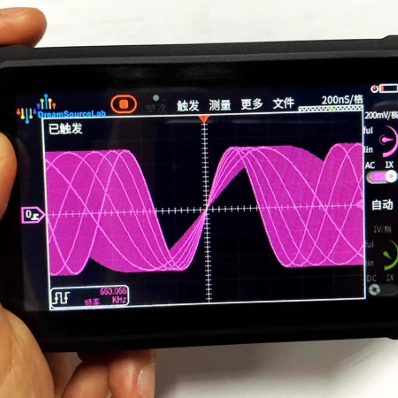 

Ultra-portable touch screen oscilloscope, handheld mini dual-channel 1G sampling rate, large storage depth