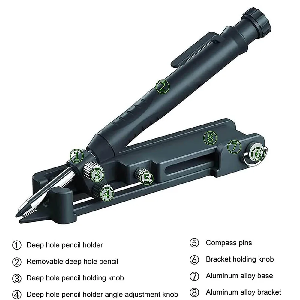 Herramienta de trazado multifunción para carpintería, regla de trazado de perfil de plástico/Metal ajustable, medidor de contorno, herramienta de