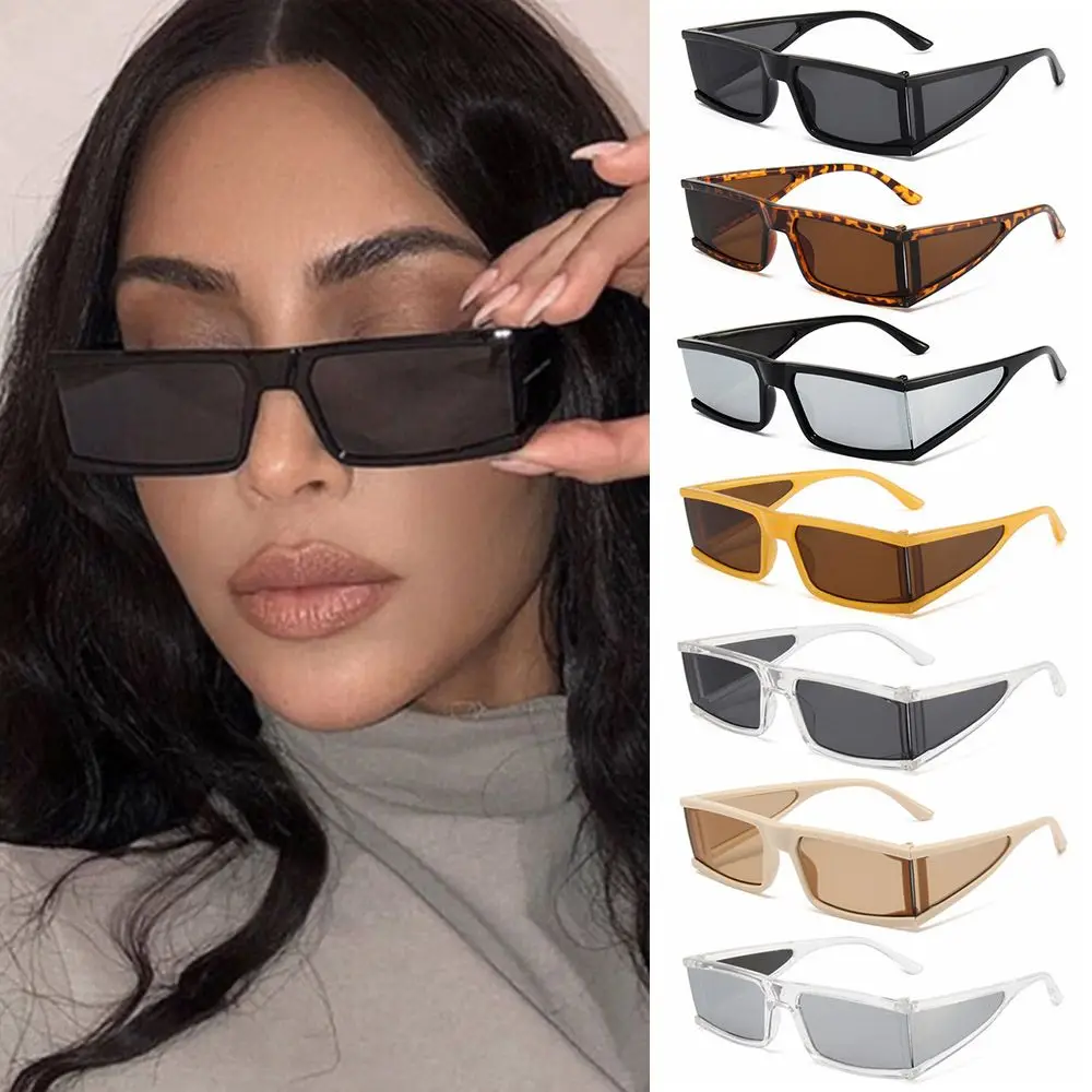 Small Rectangle Sunglasses, Fashion Brand Designer Sunglasses for Women Retro Punk Sun Glasses UV400 Shades