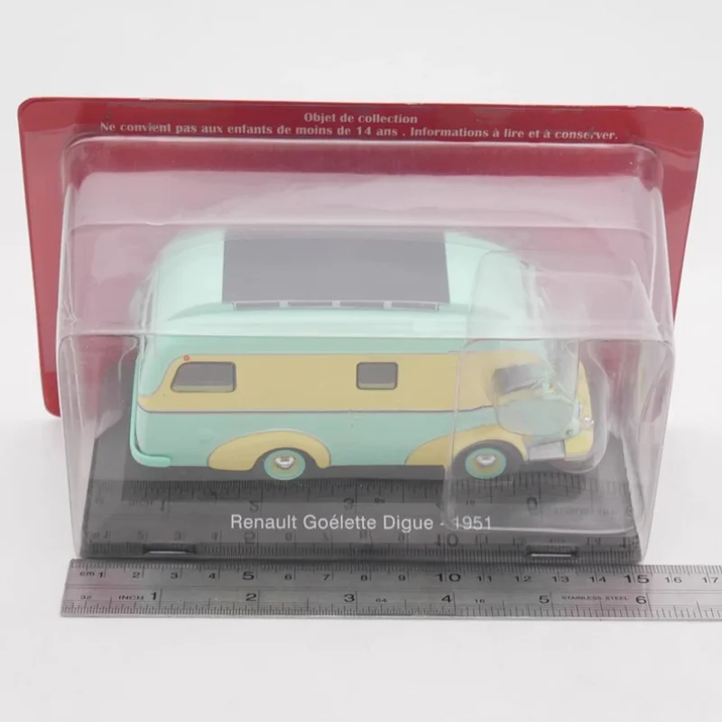 Schaal 1:43 IXO Goelette Digue 1951 Camper Van Legering Model Auto Diecast Eindproduct Simulatie Speelgoed Collectie Statisch Model