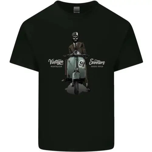 Camiseta vintage Scooters masculina, camiseta de algodão, Speed Shop, nostalgia