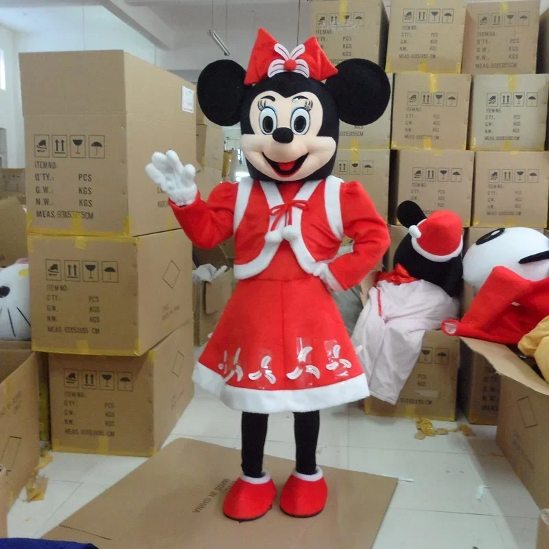 Disney Cosplay Mickey Minnie Mouse Mascot Set Classic Cartoon Characters Advertising Event Party Adult Cute Christmas Costume