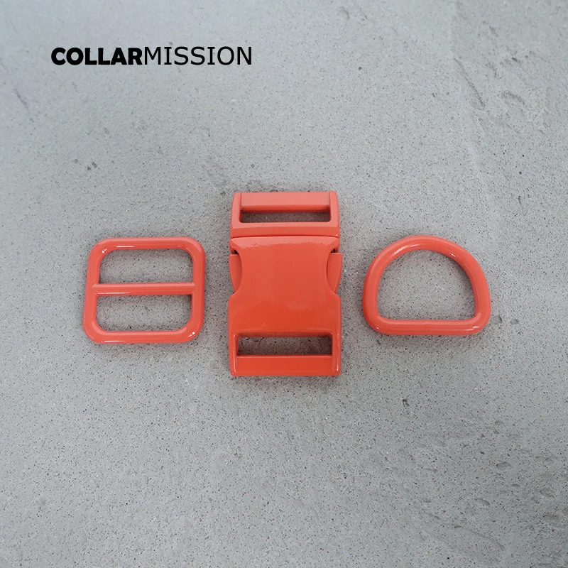 

100set/lot Metal buckle + adjustable buckle + D Ring Set, 20mm and 25mm, for cat and dog collar accessory