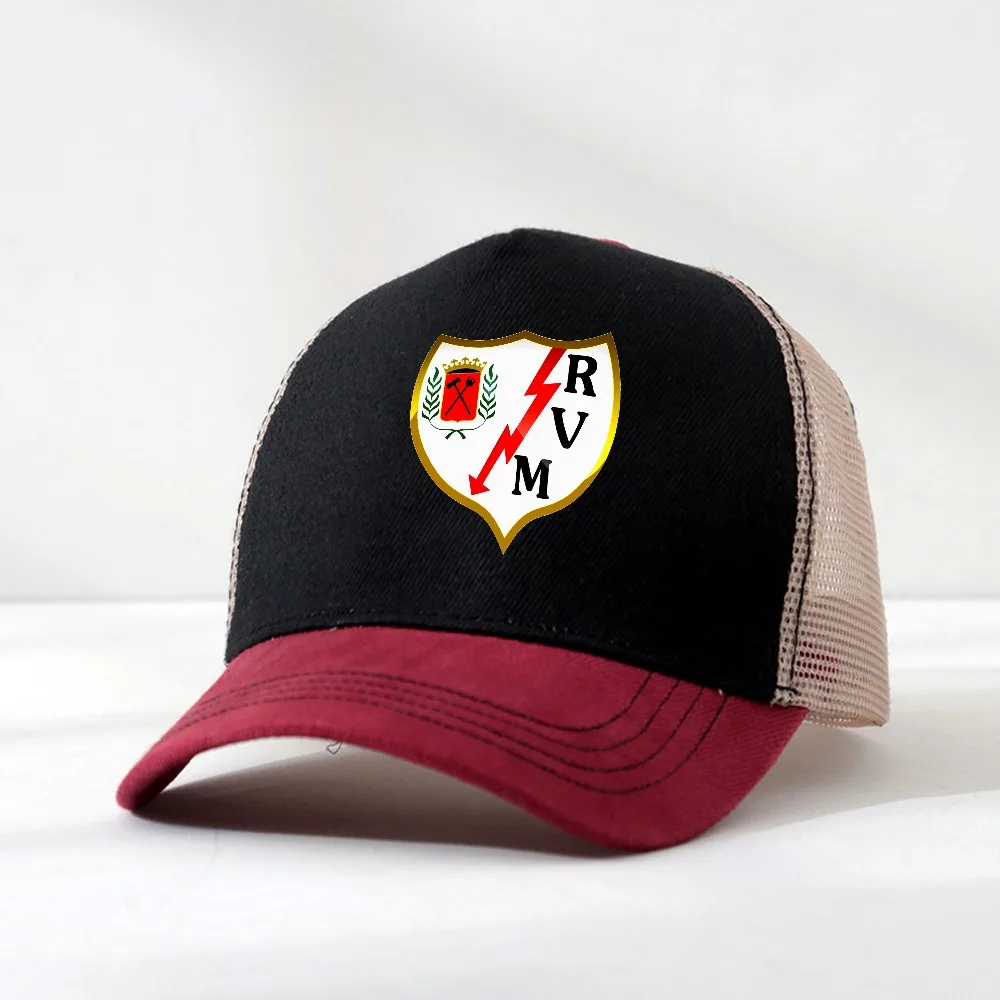 Novo Boné Unissex Rayo Vallecano Futebol Espanhol La Liga Vallecas, Boné de Verão em Malha Respirável, Snapback para Uso em Jogos e Dia a Dia