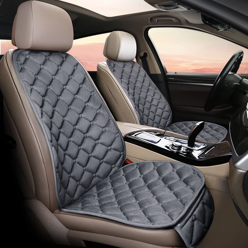 Funda Protectora para Asiento de Coche, Universal, Cálida para Invierno, Cojín para Asiento de Auto, Fundas Protectoras para Asiento Trasero, Cojín Trasero, Tres Piezas