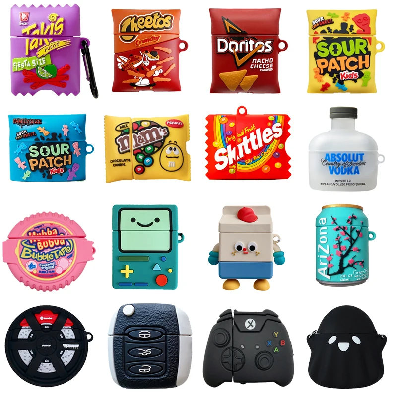 Snack doux gomme à mâcher Robot bonbons coque en silicone pour Apple Airpods 4 3 2 couverture pour AirPods Pro 2 génération coque de protection