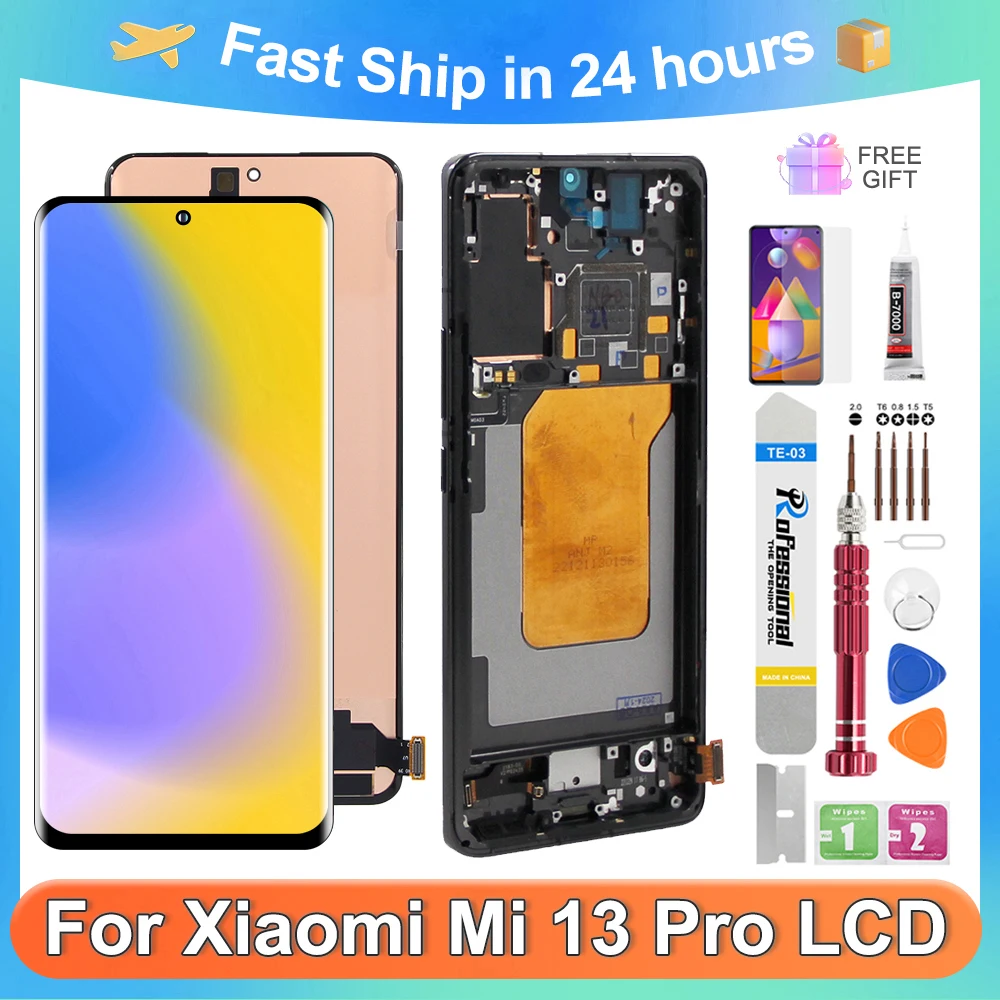 

For Xiaomi 13 Pro For 6.73''Mi 13 Pro 2210132G 210132C LCD Display Touch Screen Digitizer Assembly Replacement