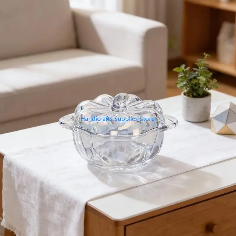 R1WA Glass Jar With Lid,Christmas Candy Dish,Candy Cookie Jars,Jewelry Box,Biscuit Containers Storage,Decorative Jar