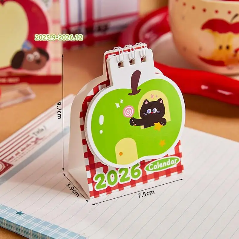 

Desk Calendar Colorful Paper Table Calendar Cartoon Mini Calendar Thick Paper For New Year Gift Student Stationery Desktop