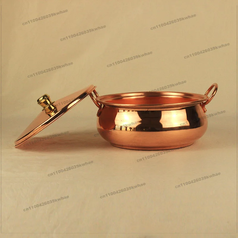 Handmade Copper Hot Pot Copper Soup Pot Electromagnetic Hot Pot Shabu