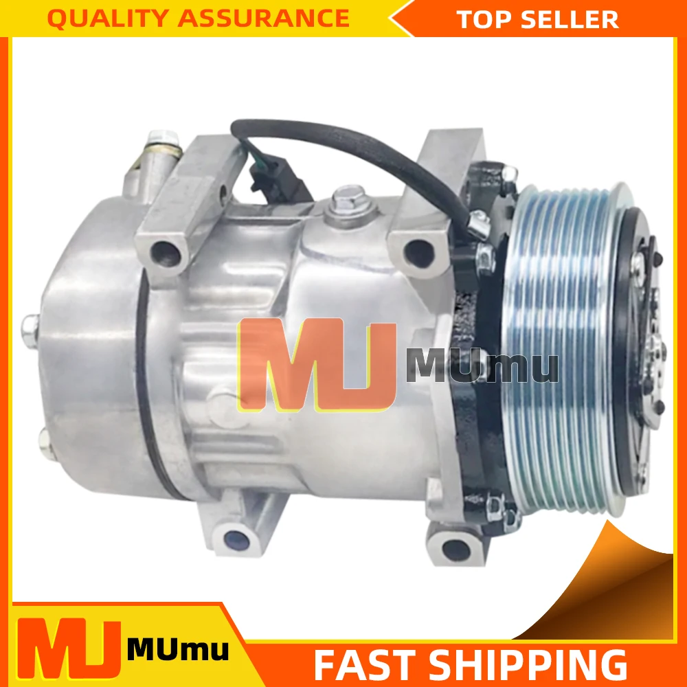 PV8 SD7H15 24V A/C AC Compressor Cooling Pump For Scania Diesel Trucks 144 460 530 164 480 580 Sanden 7847 8067 7889 6024 7980