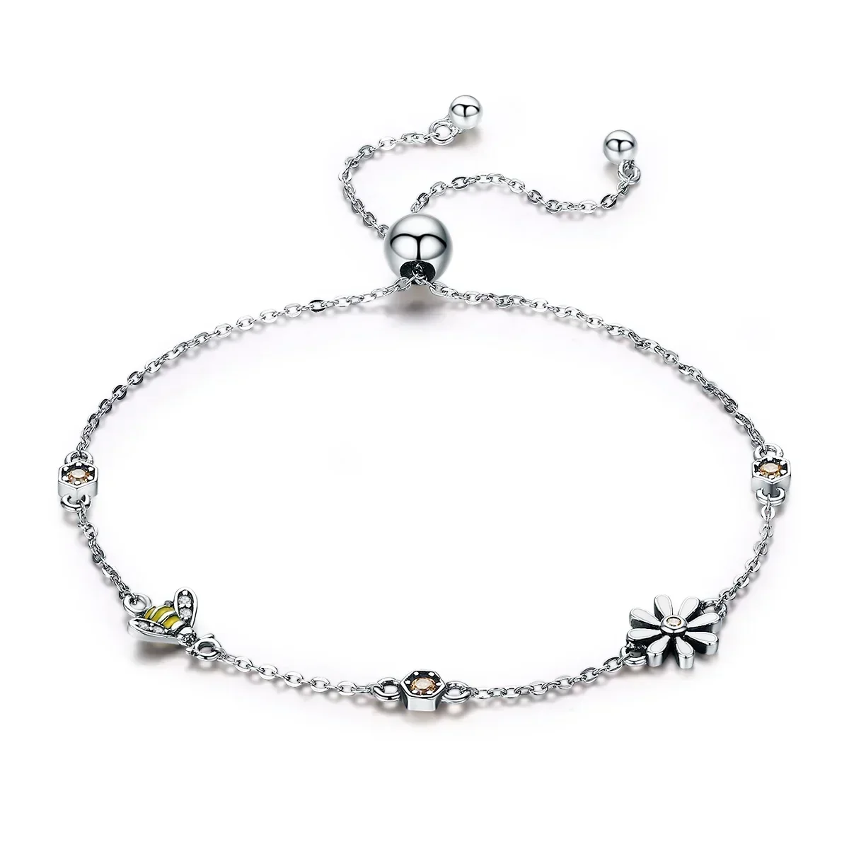 SFB1-pulsera de plata con forma de corazón para mujer, brazalete con circonita delicada, regalo de San Valentín, joyería de boda