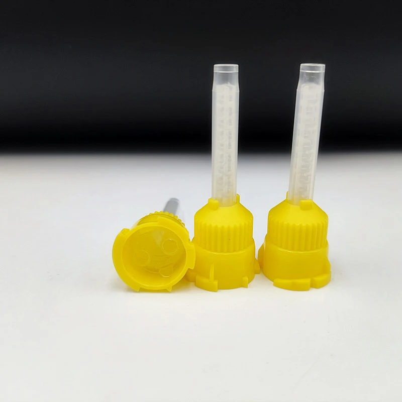 50/100PCS Dental Mischen Tipps Silikon Gummi Mischen Spitze Dental Abdruck Materialien Mischen Rohr Prothese Labor Farbe Rohre – Detail 3