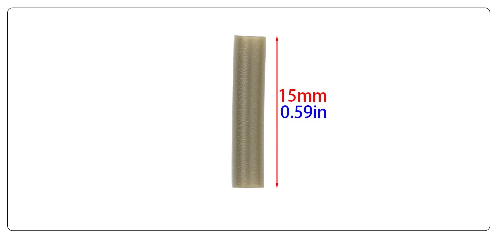 Hirisi 100 Stück Karpfenangeln Schrumpfschlauch Kit Anti-Tangle Hook Sleeves Ronnie Hair Rig Zubehör Langlebiges Angelgerät – Detail 3