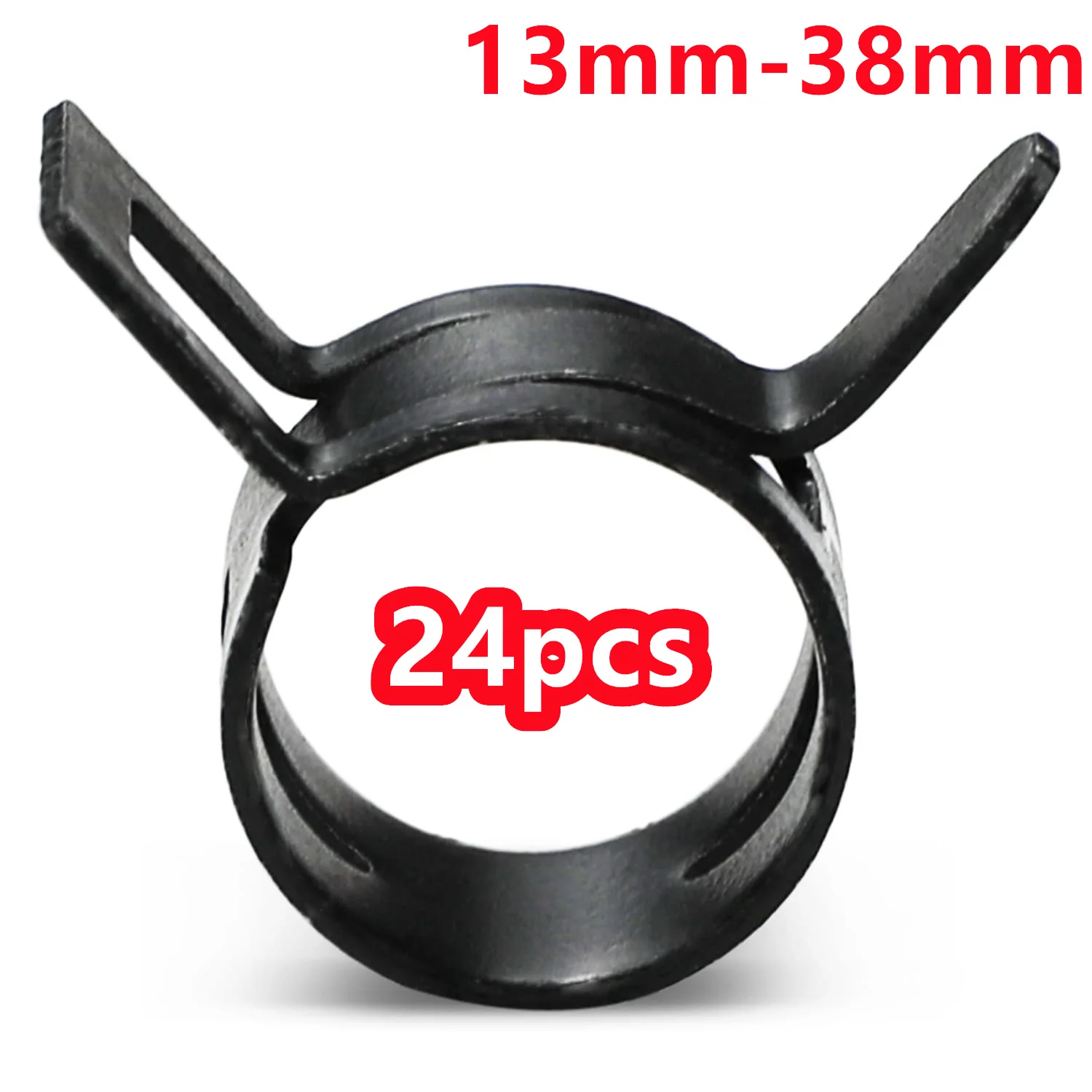 24pcs Vacuum Fuel Hose Spring Clamp Clips Line Hose Oil Water Pipe Air Tube Clamps Fastener 30mm Pipe Clamp Hoop for Plumbing