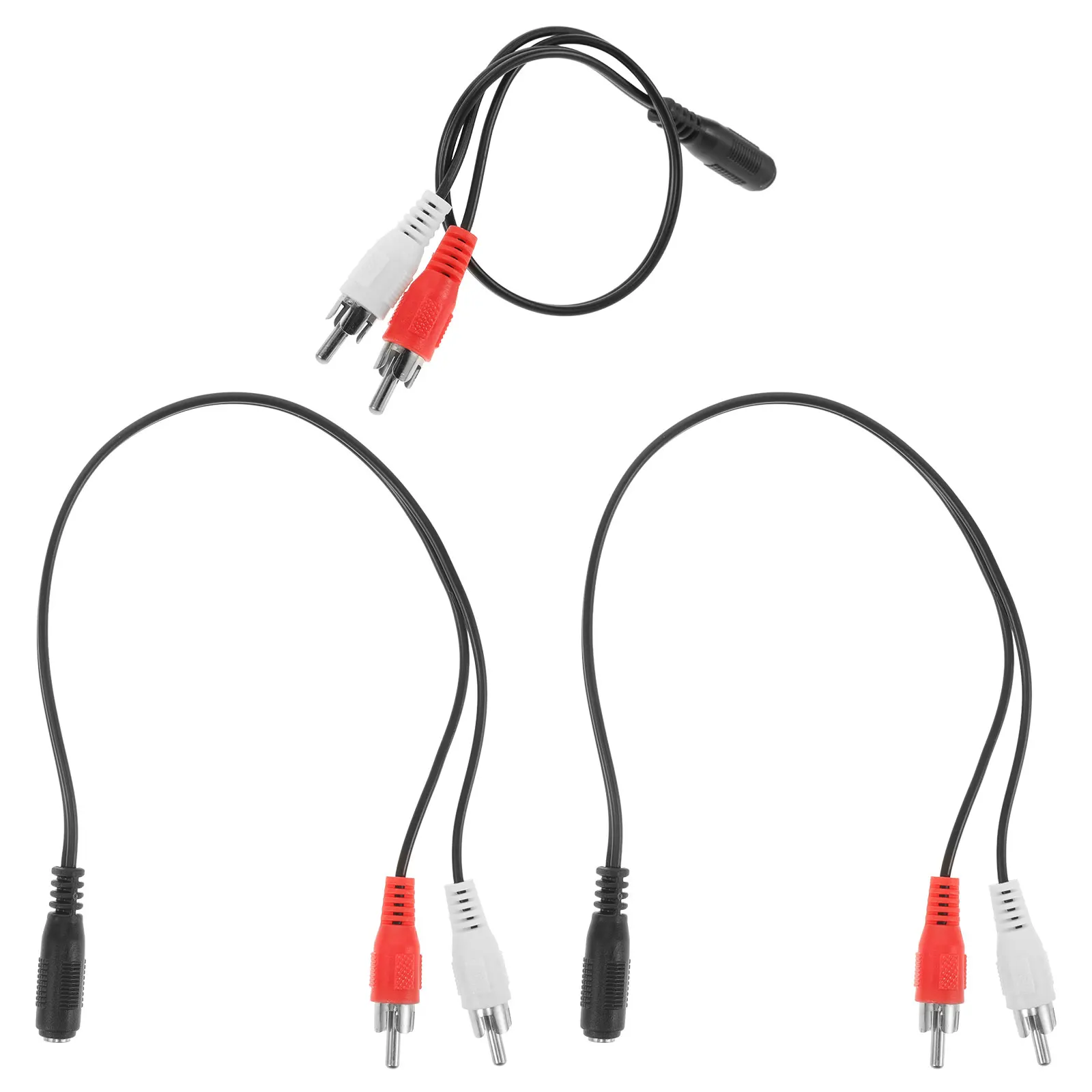 

3pcs Audio Jack Connector Stereo Female Mini Jack To 2 Male Plug Adapter 3.5mm Y Cable 6 Inch Connector For Stereo Audio